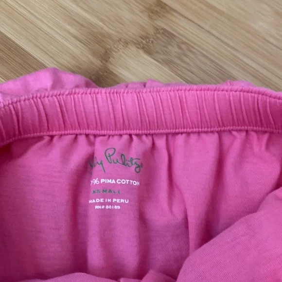 Lilly Pulitzer Strapless Ruffled Wiley Tube Top - Pink | Peach | Navy - Size XS - Picture 17 of 17